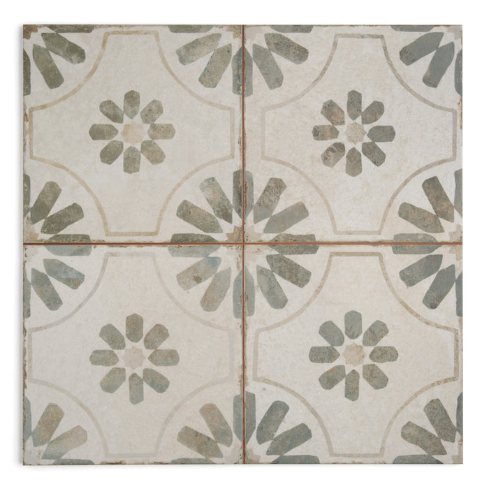 Esme Green Patterned Tile