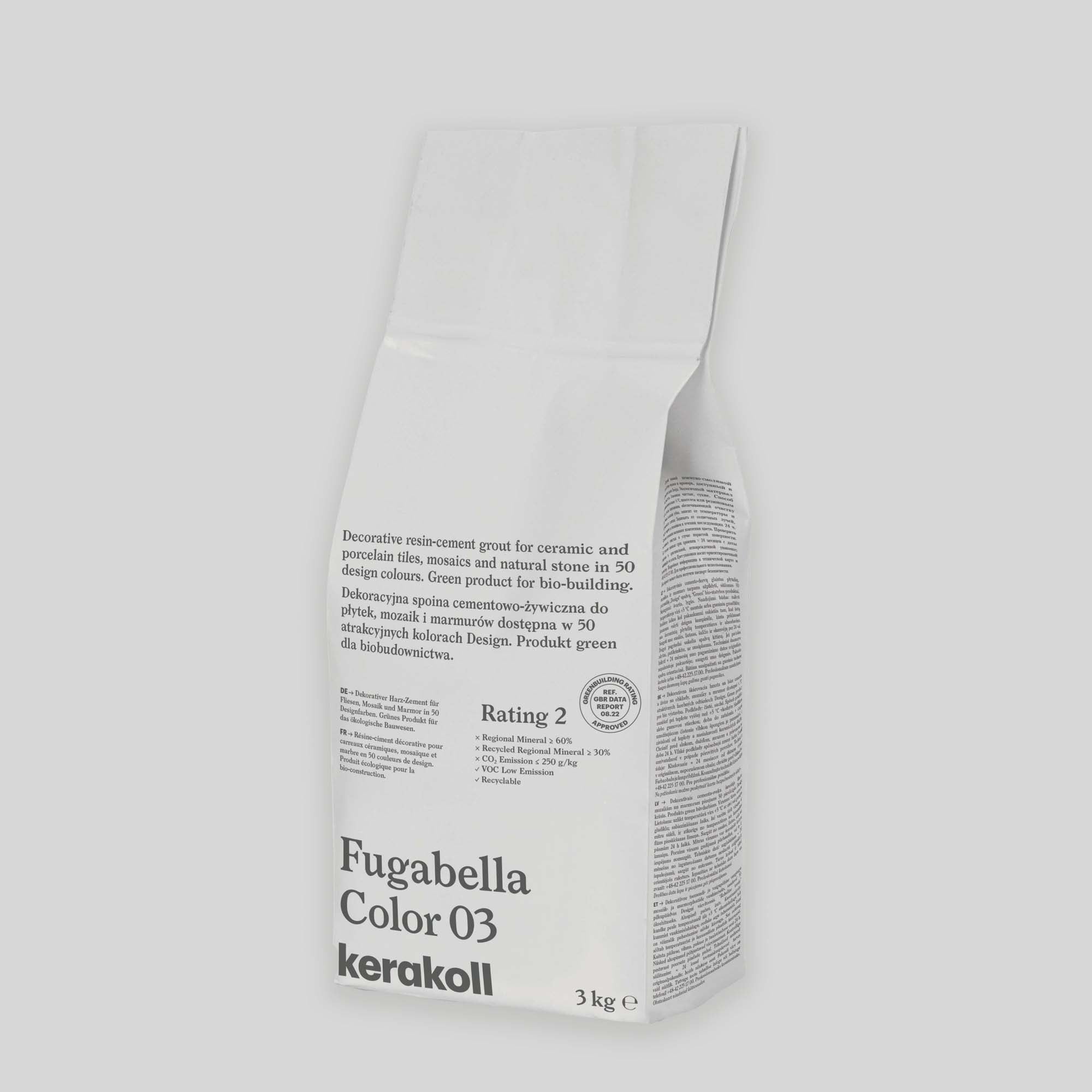 Fugabella Color Grout 3kg (03 Box Of 4