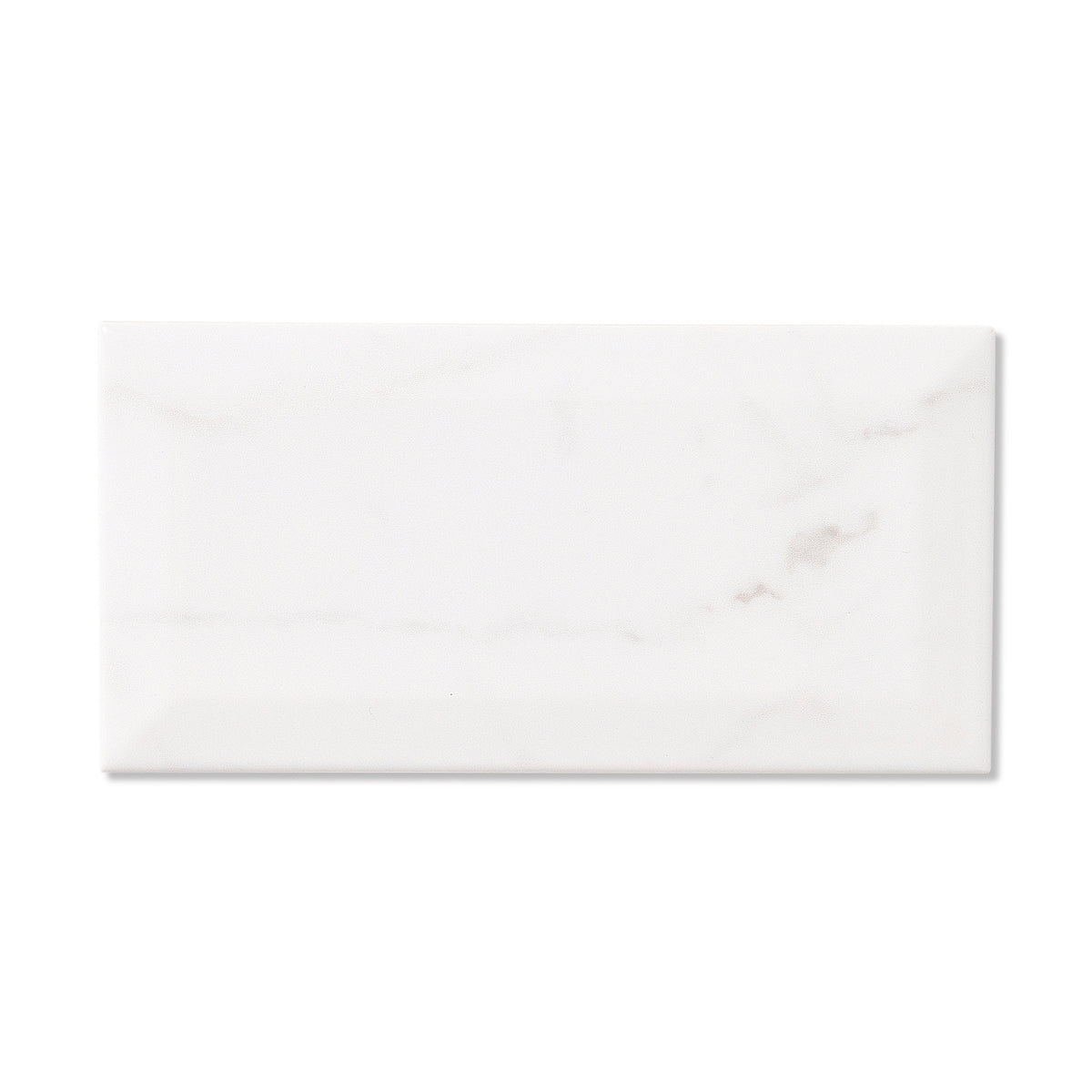 Marble Arch - White Marble Effect Subway Wall Tiles - 7.5 x 15 cm for Bathrooms & Kitchens, Ceramic