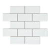 Elements White - Modern Bathroom Splashback & Kitchen Wall Tiles 7.5 x 15 cm - Gloss Ceramic
