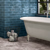 Opal Marine - Modern Gloss Blue Walll Tiles for Kitchen Splashbacks & Bathrooms - 7.5 x 30 cm - Ceramic
