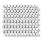 Microhex White - Matt Hexagon Mosaic Tile for Honeycomb Walls or Floors - 26 x 30 cm, Porcelain
