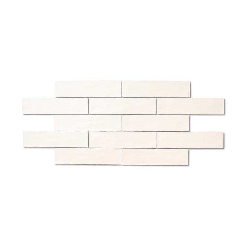 Countrywide Cream - Handmade Ceramic Wall Tiles for Kitchens & Bathrooms - 7.5 x 30 cm - Gloss Ceramic