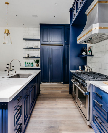 Blue Kitchens With Tiles
