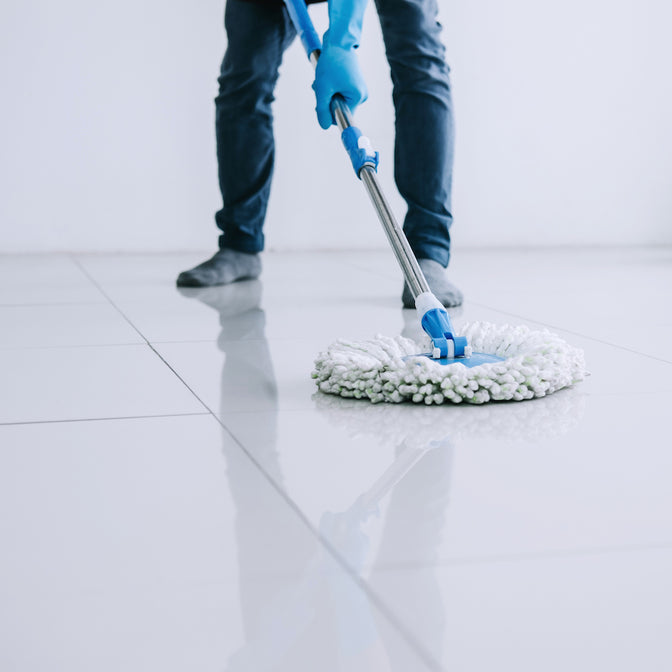 Cleaning Floor Tiles
