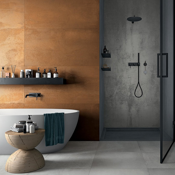 Copper Tiles Bathroom