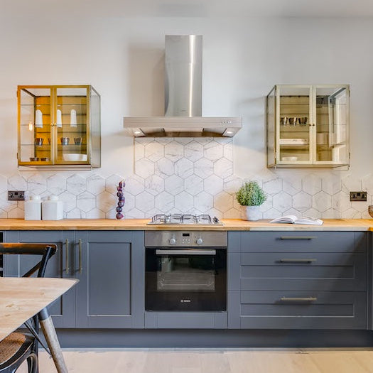 Marble Hexagon Splashback