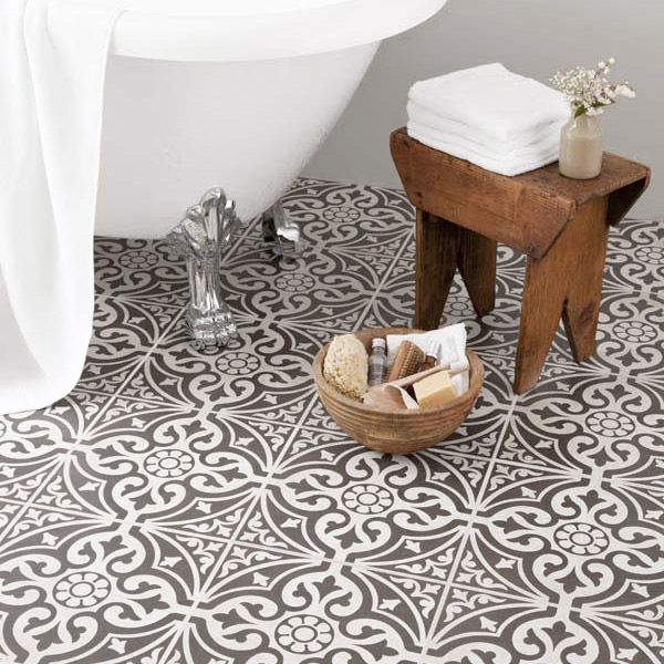 Patterned Tile Bathroom