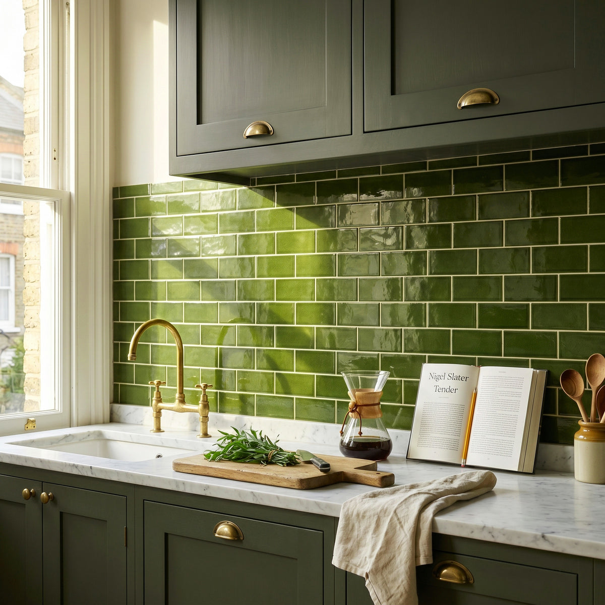 Albert's Olive Green Wall Tile