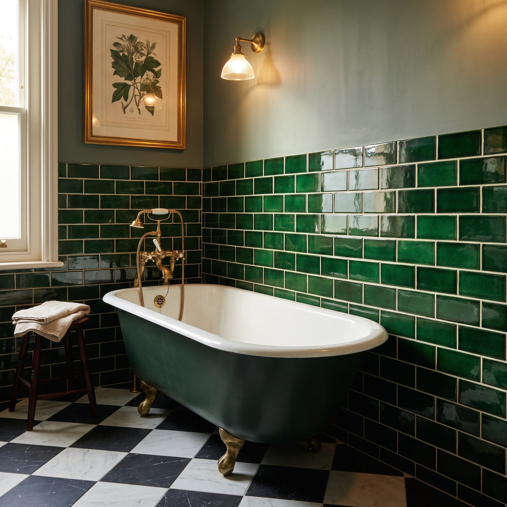 Albert's Racing Green Wall Tile
