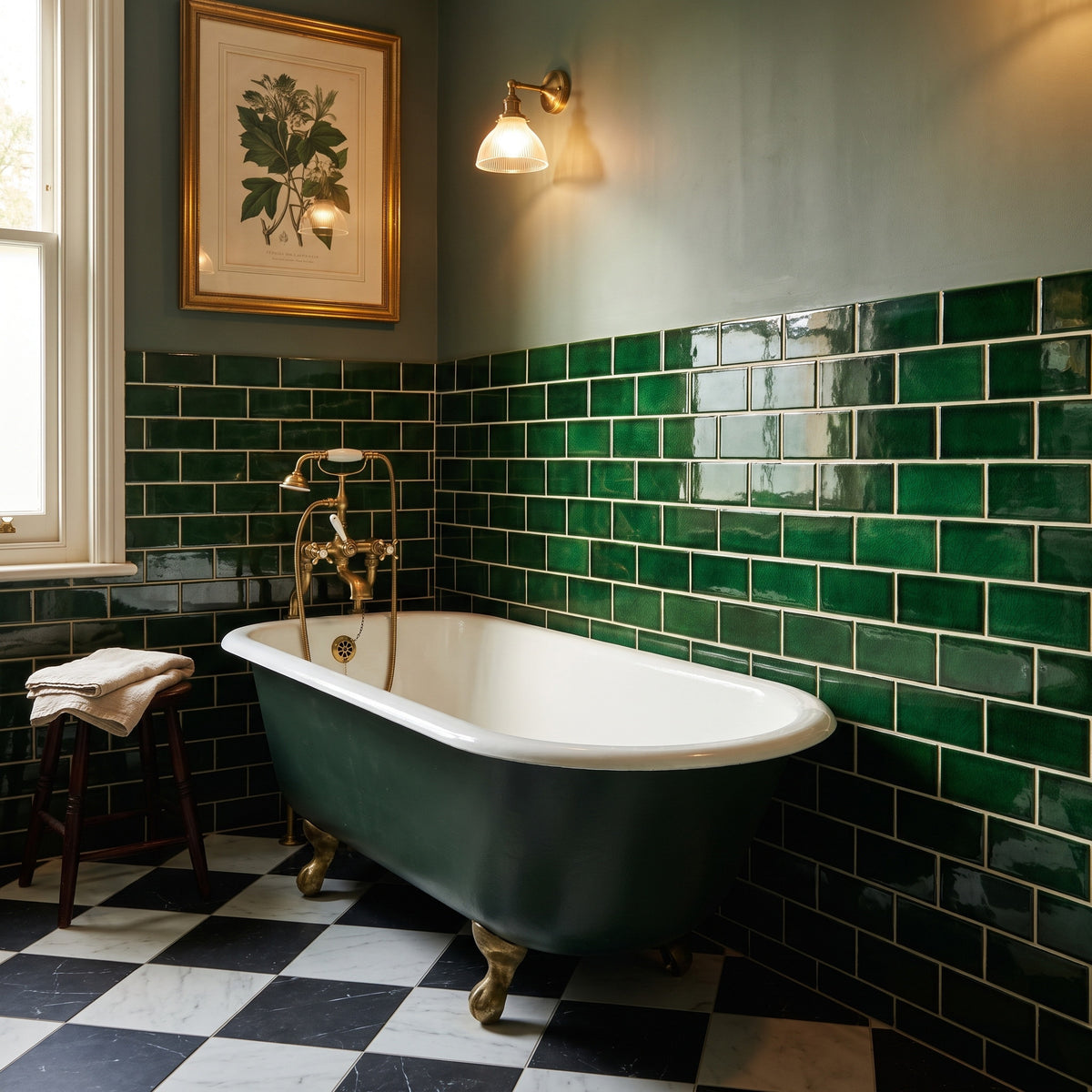 Albert's Racing Green Wall Tile