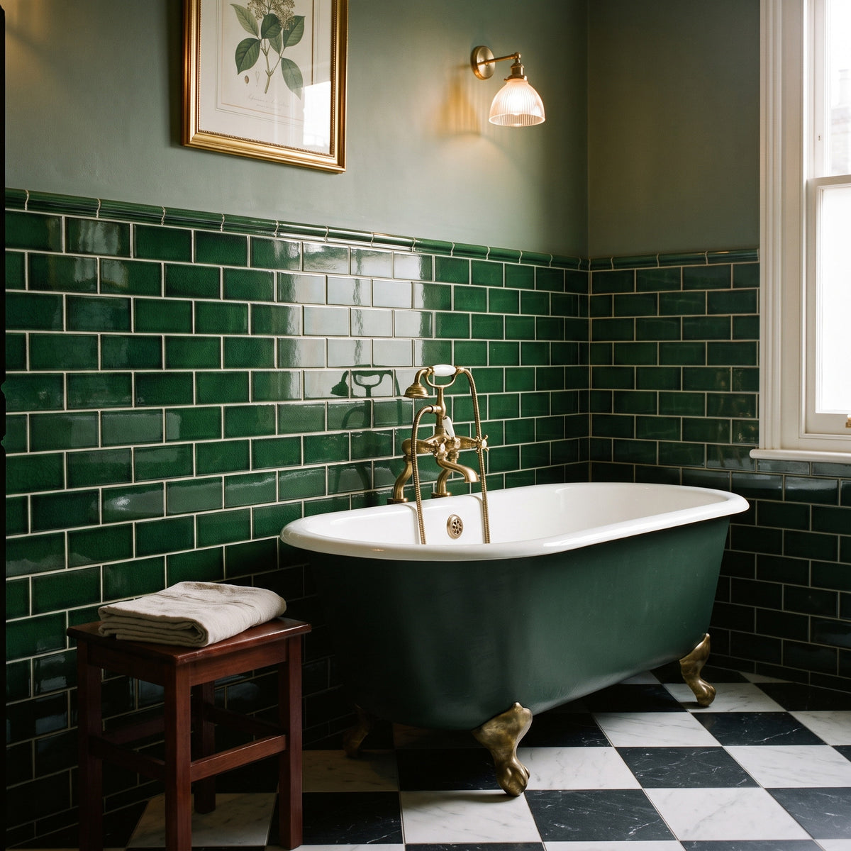 Albert's Racing Green Wall Tile