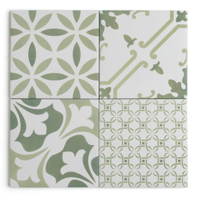 Artiste Verde Mix Patterned Tile