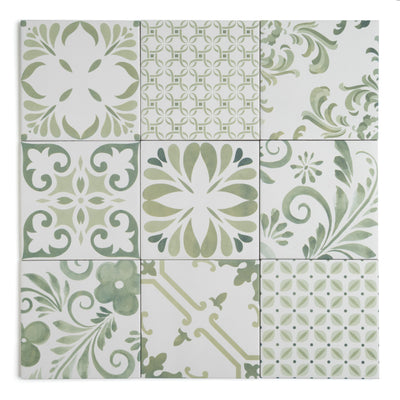 Artiste Verde Mix Patterned Tile