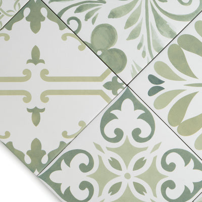 Artiste Verde Mix Patterned Tile