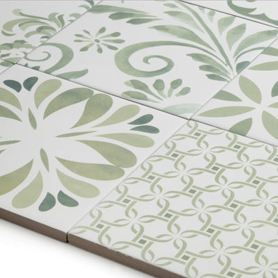 Artiste Verde Mix Patterned Tile
