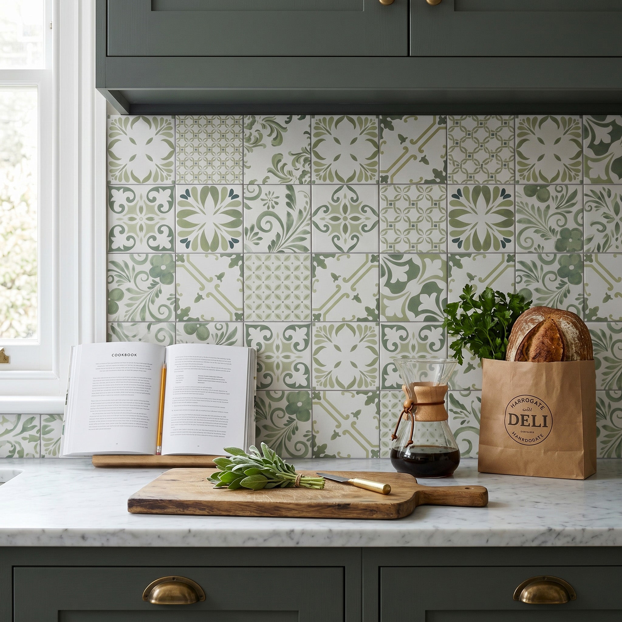 Artiste Verde Mix Patterned Tile