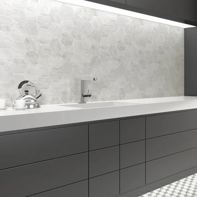 Atrium Grey Hex Hexagon Tile