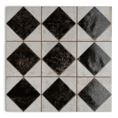 Auberge Black Patterned Tile