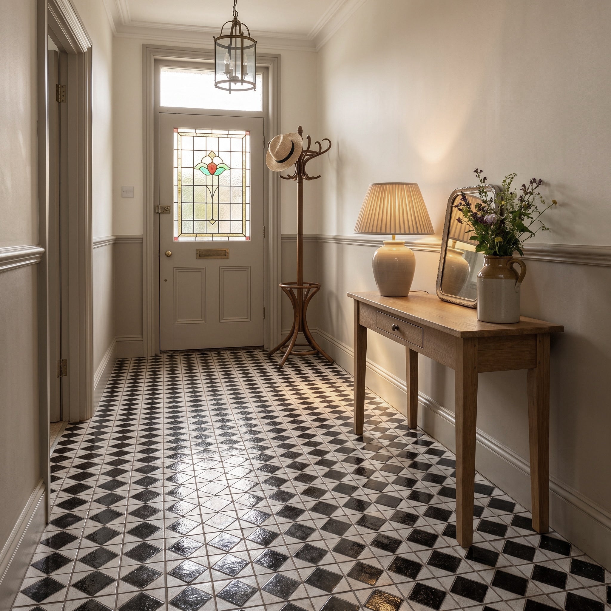 Auberge Black Patterned Tile