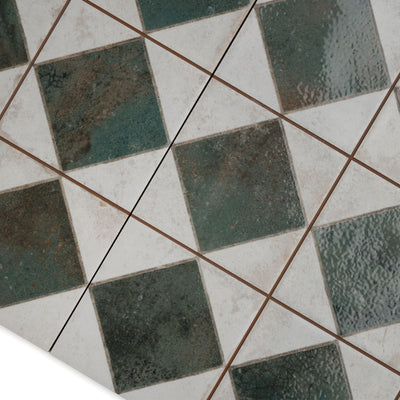Auberge Green Patterned Tile