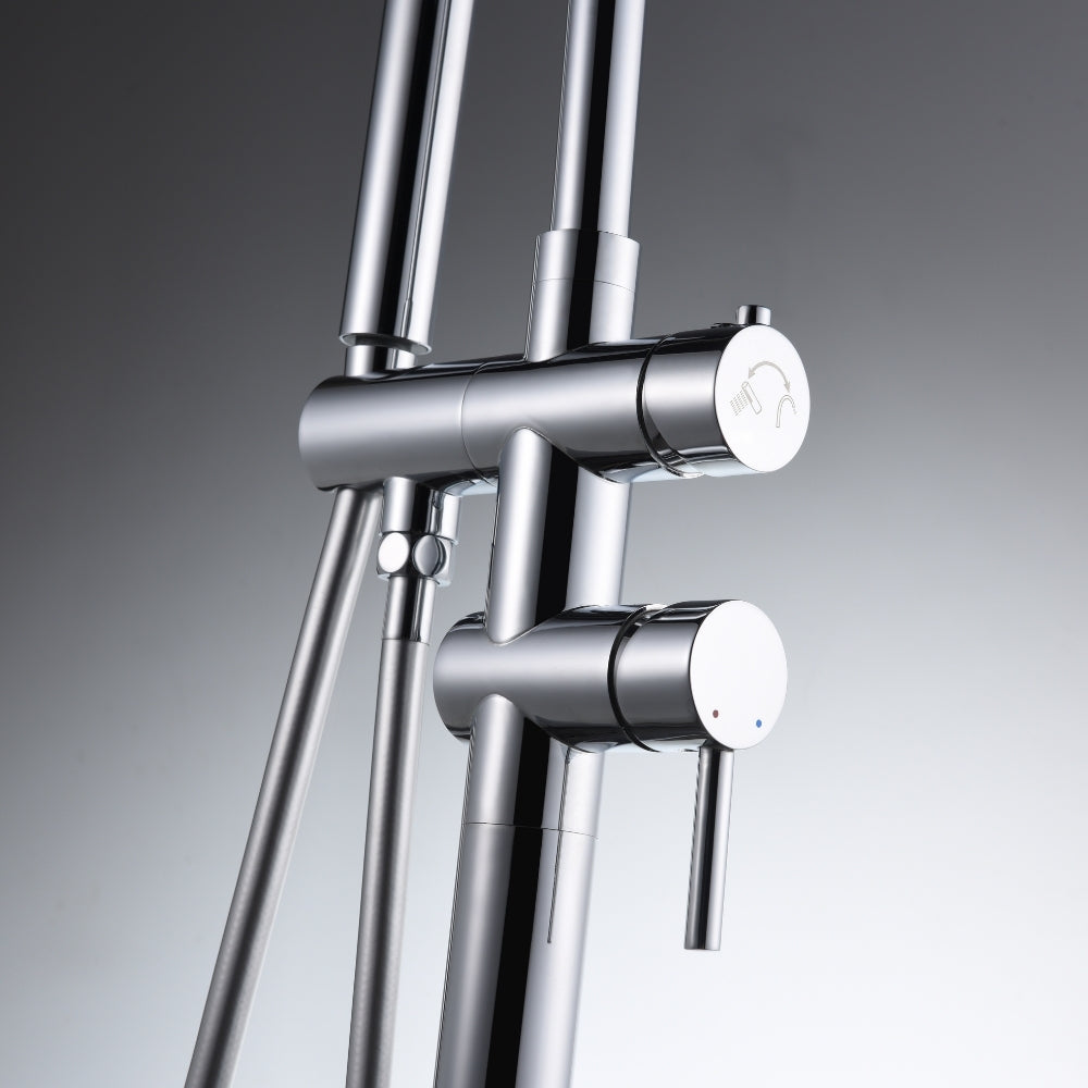 Purity Freestanding Bath Filler With Handshower