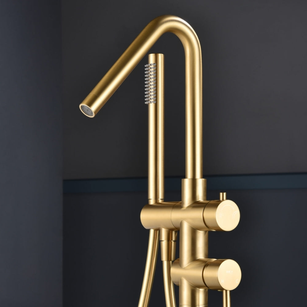 Purity Freestanding Bath Filler With Handshower