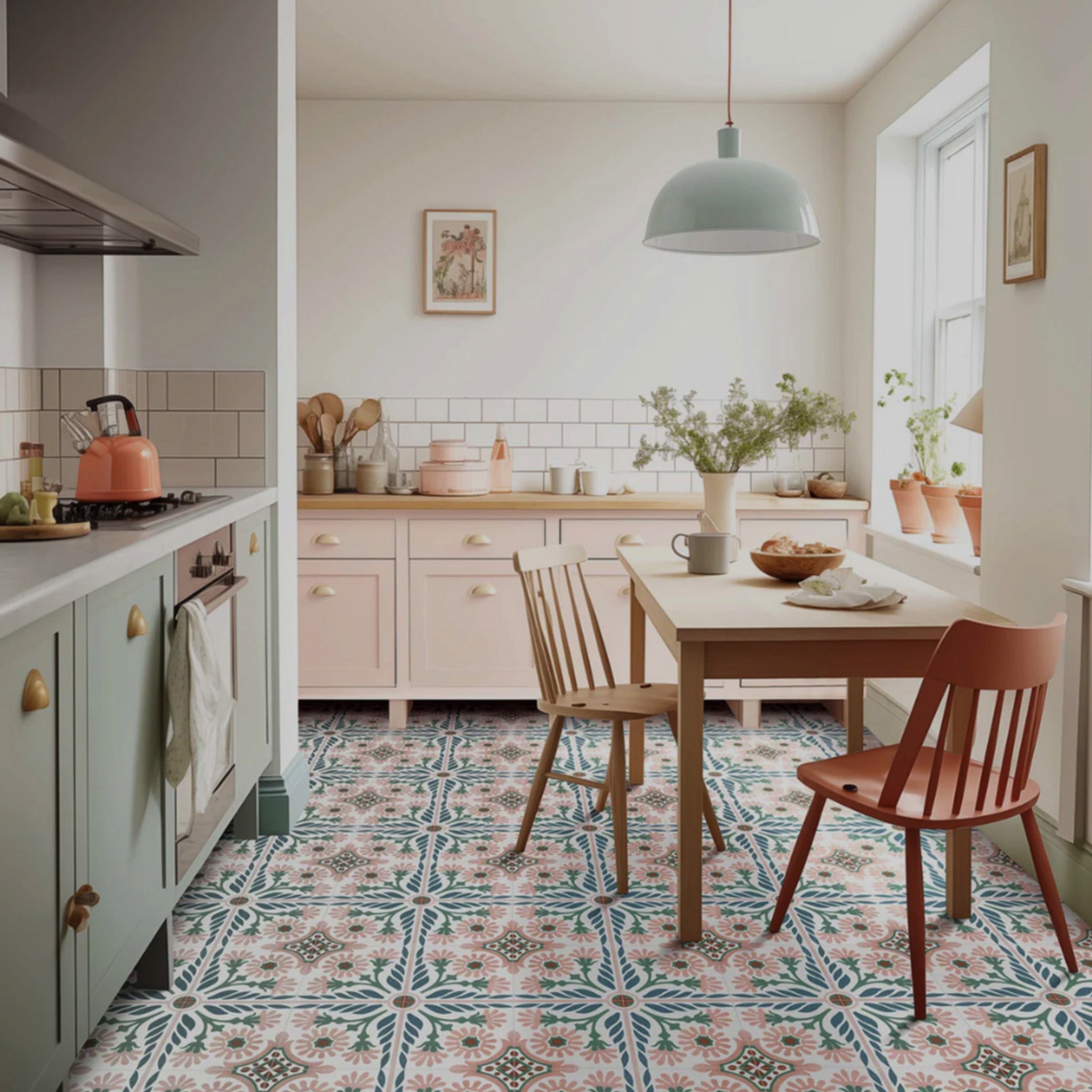 Carnaby Pink Patterned Tile