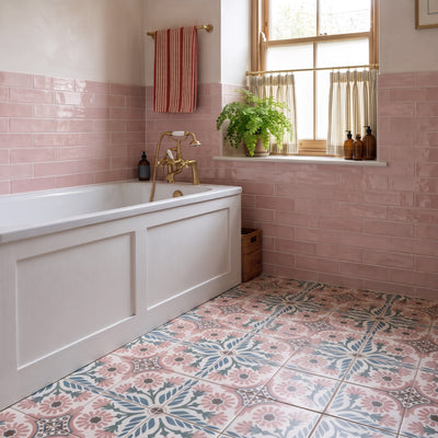 Carnaby Pink Patterned Tile