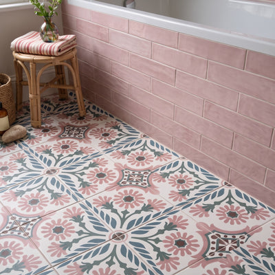 Carnaby Pink Patterned Tile