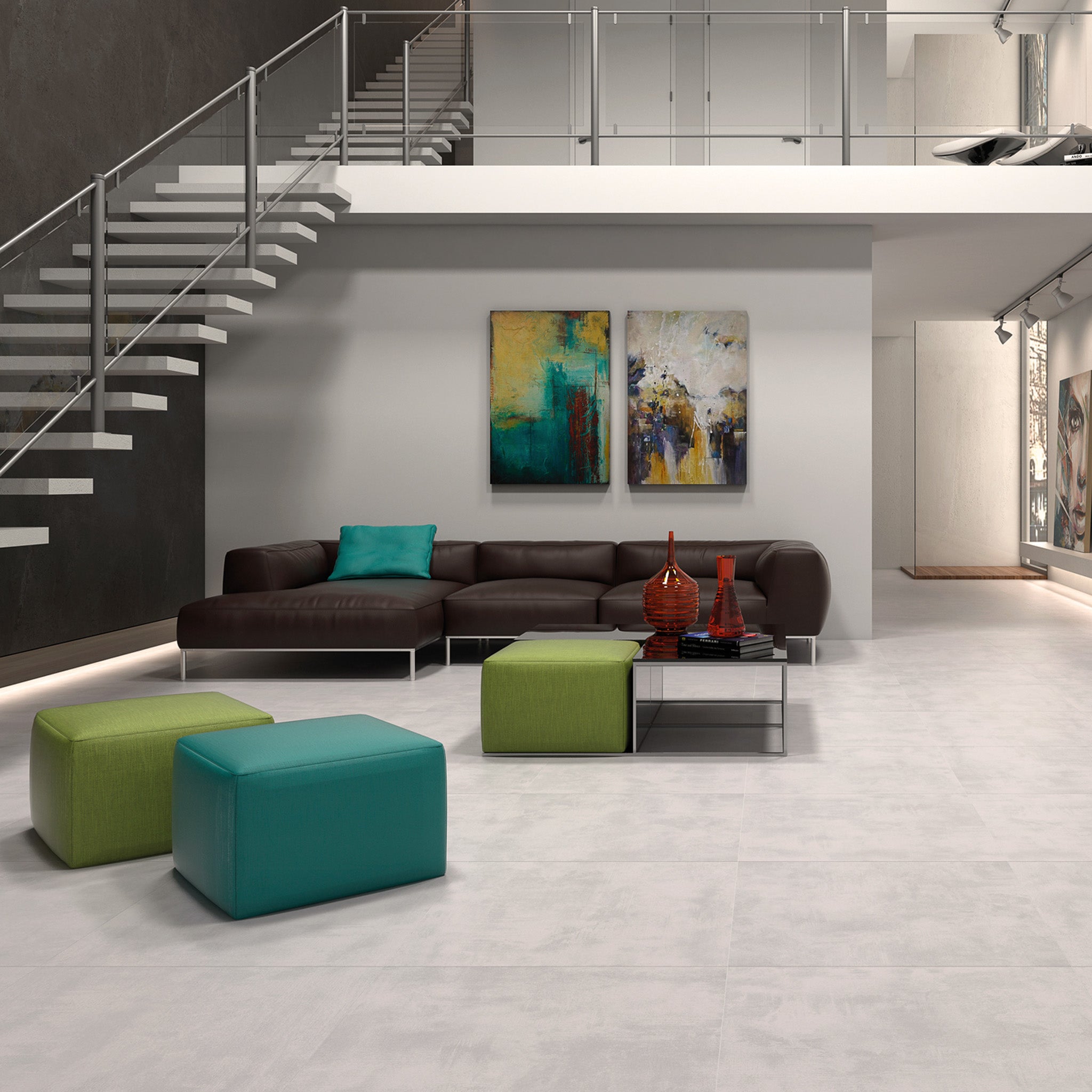 Cemento Light Grey Tile