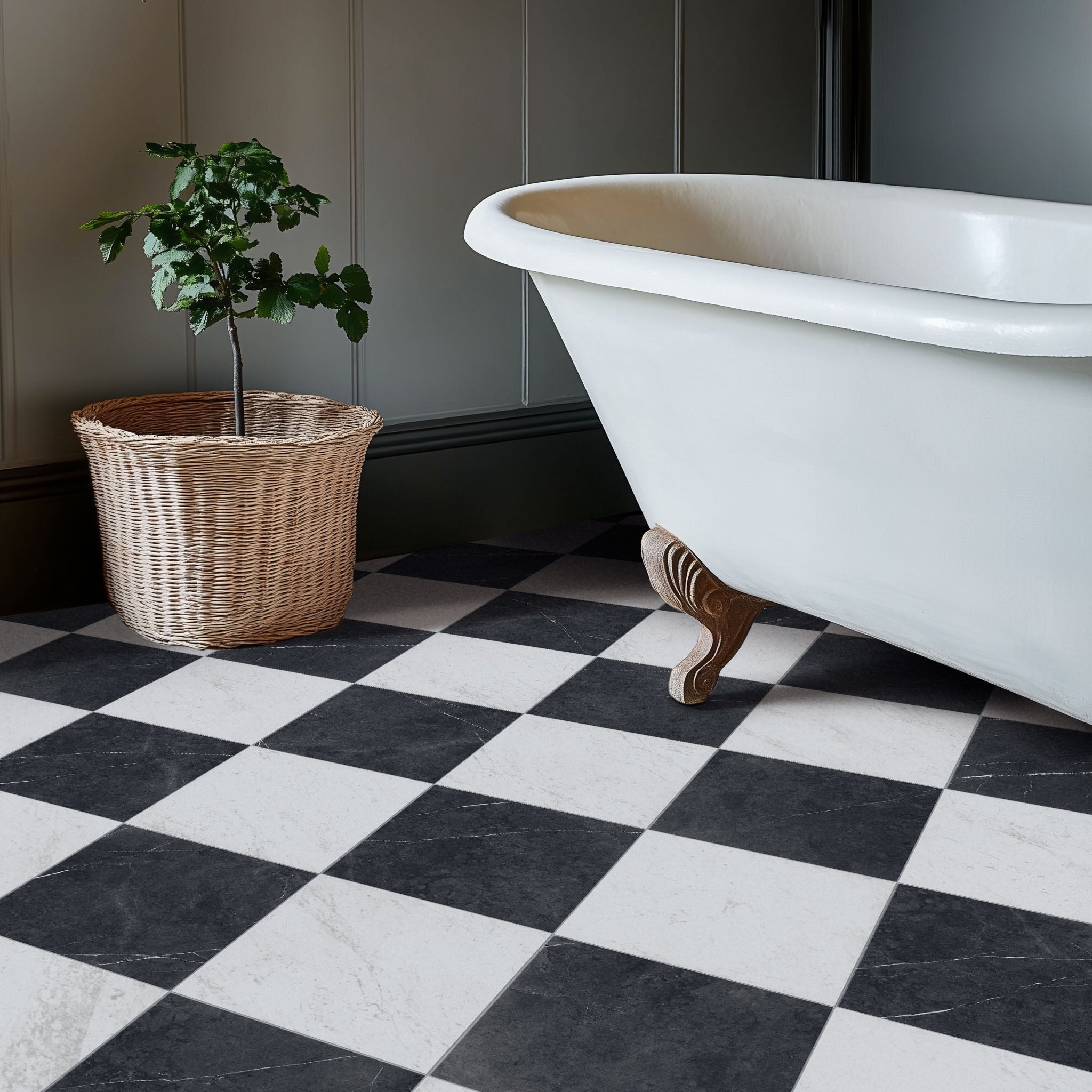 Black and white porcelain tile discount