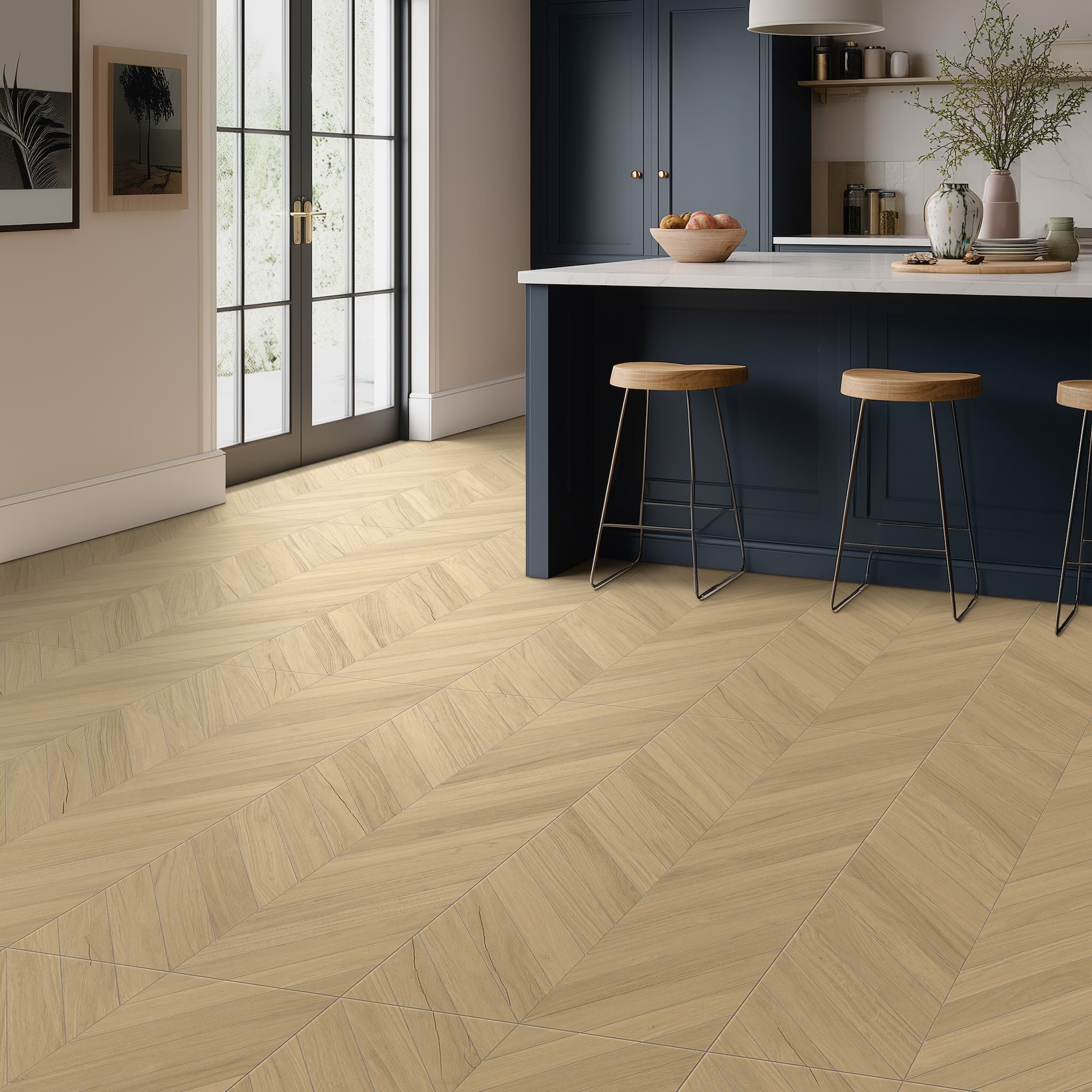 Chevron Oak Floor Tile