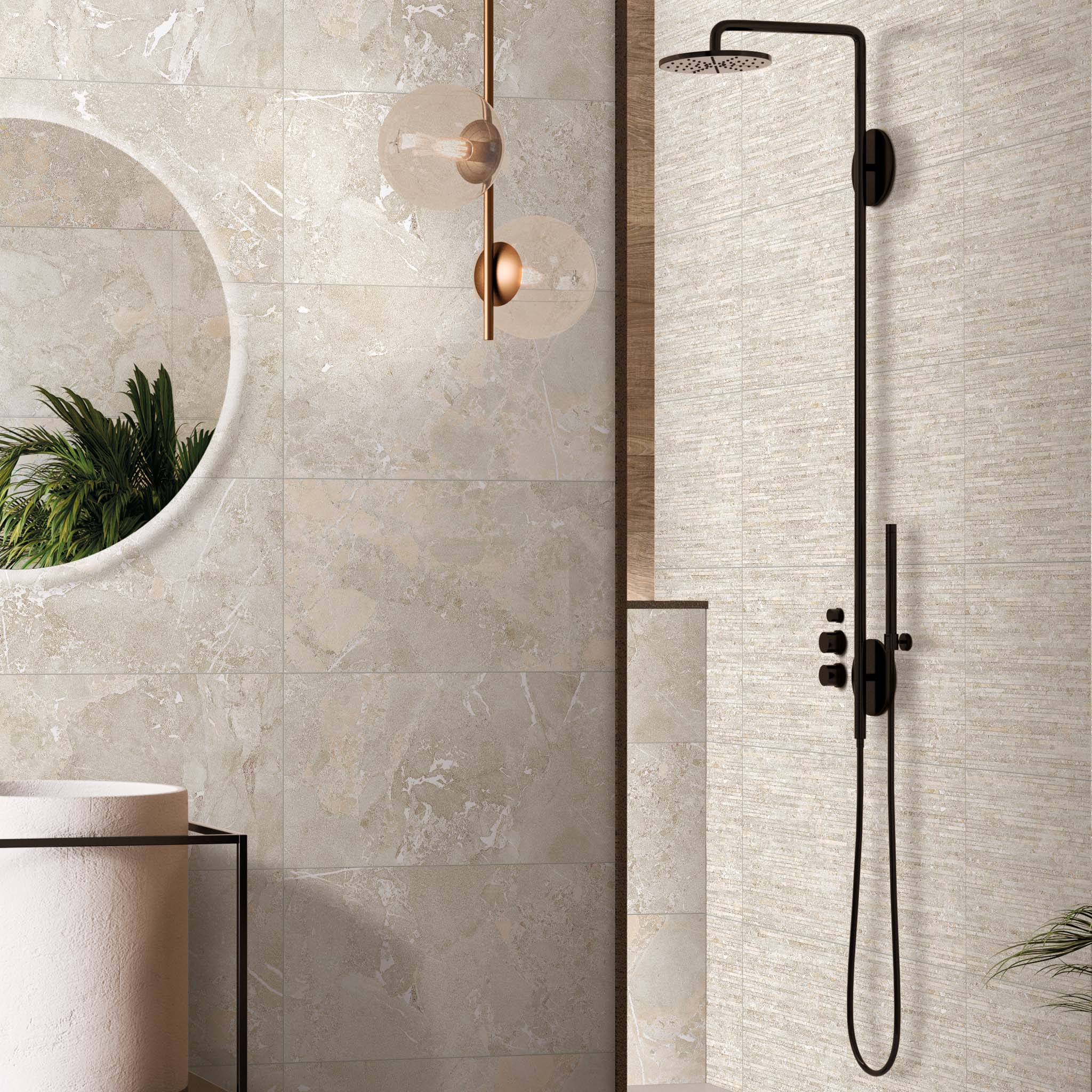 Como Beige Fluted Tile