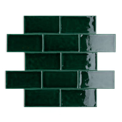 Crackle Bottle Green Wall Tile