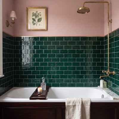 Crackle Bottle Green Wall Tile