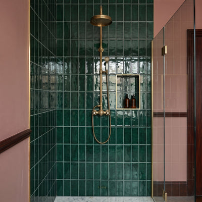 Crackle Bottle Green Wall Tile