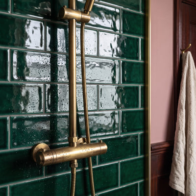 Crackle Bottle Green Wall Tile