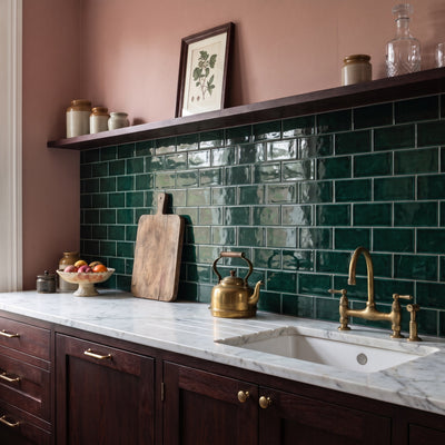 Crackle Bottle Green Wall Tile
