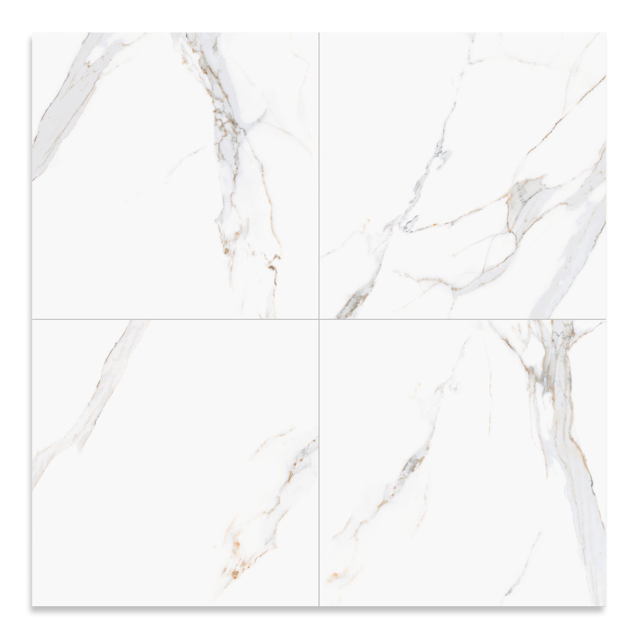 Crawford White Polished Floor Tile