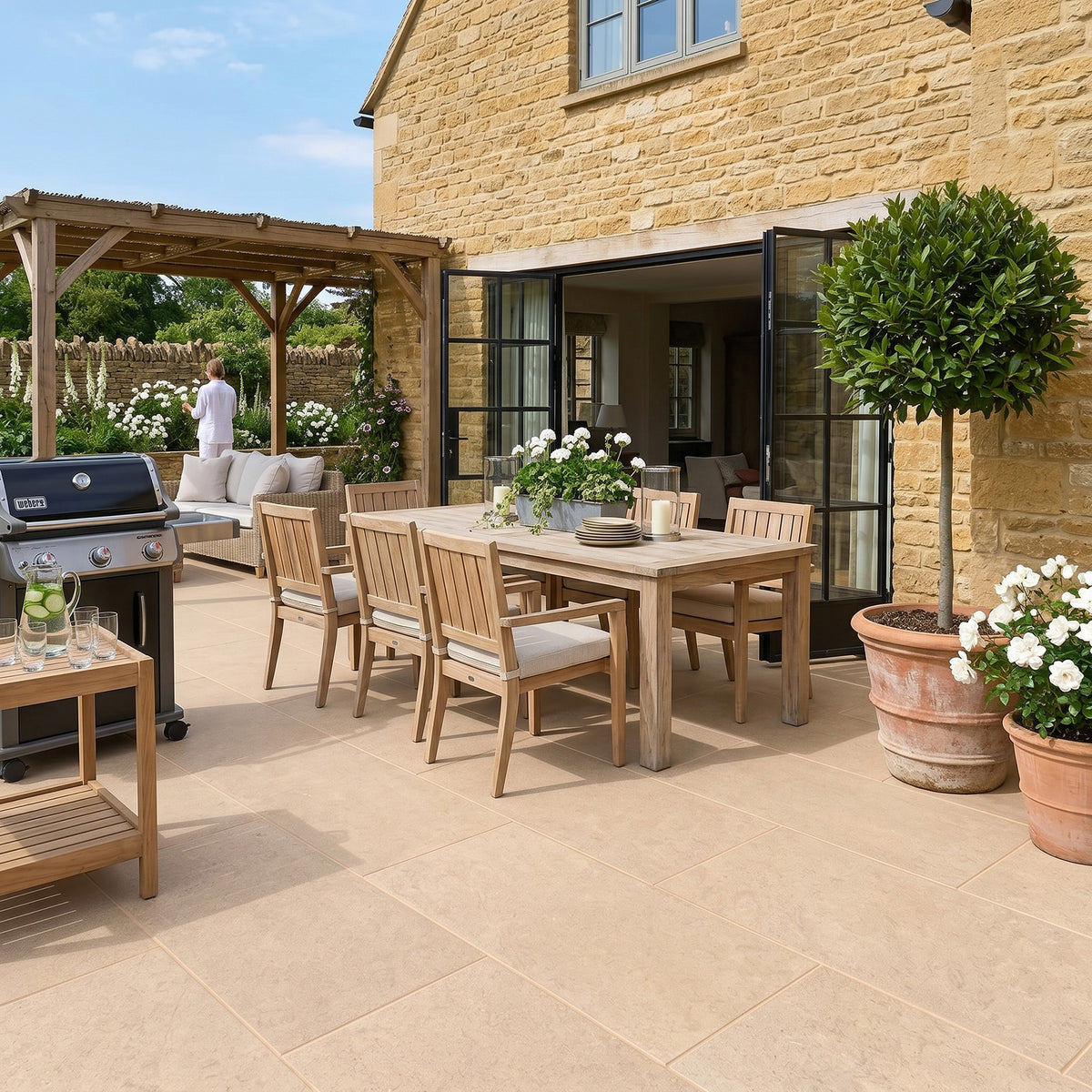 Dijon Limestone 2CM Outdoor Tile