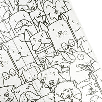 Doodle Dog Patterned Tile