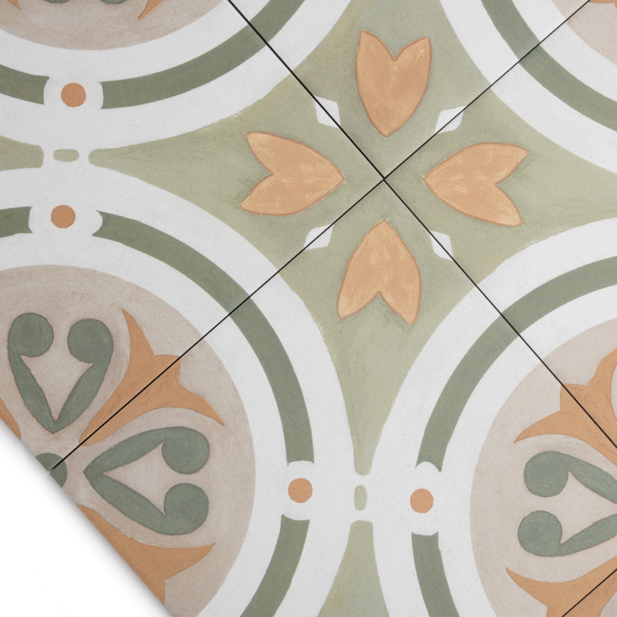 Esme Green Patterned Tile