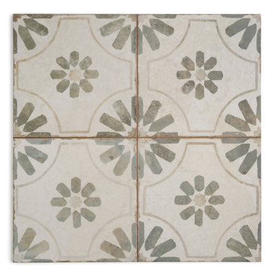 Esme Green Patterned Tile