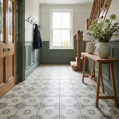 Esme Green Patterned Tile
