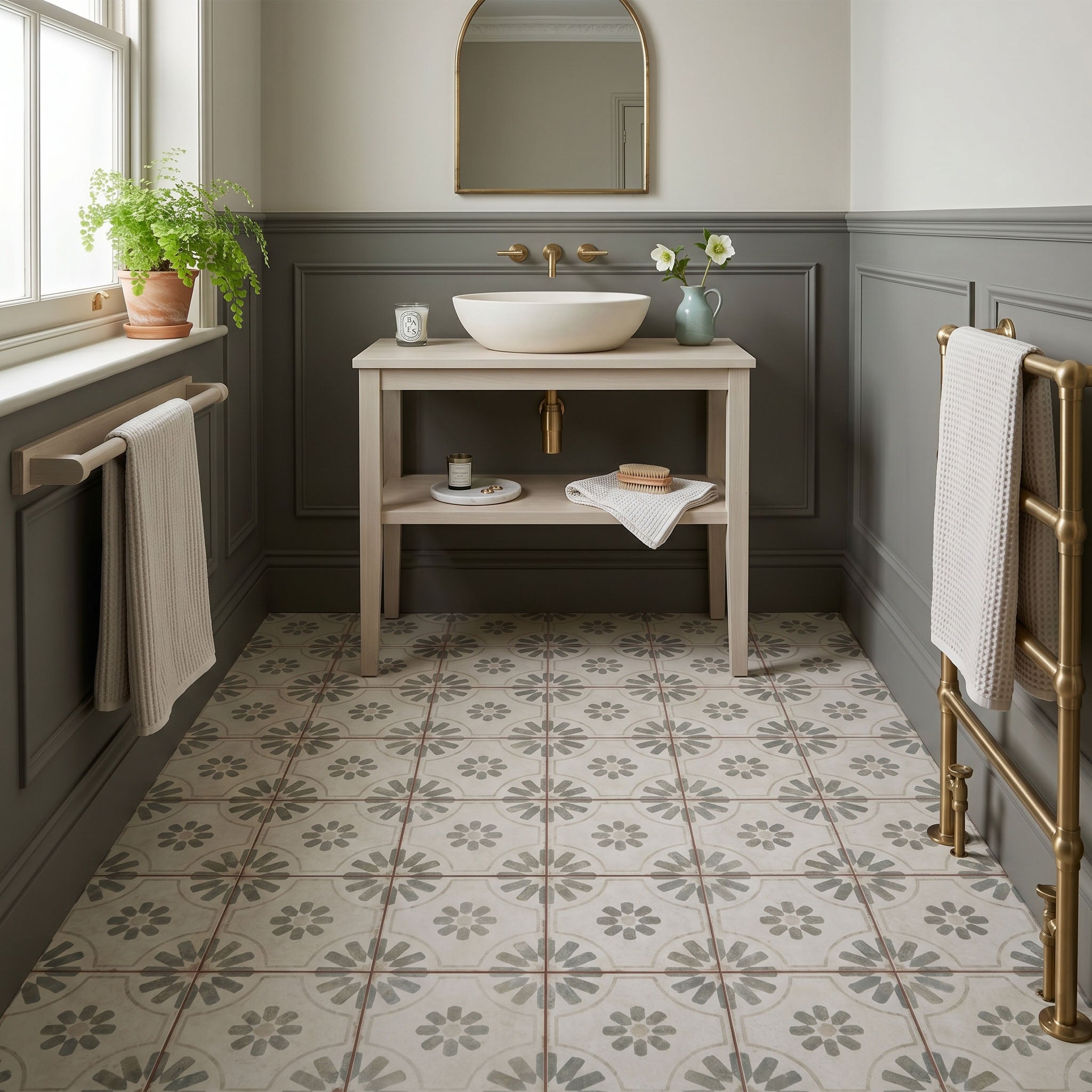 Esme Green Patterned Tile