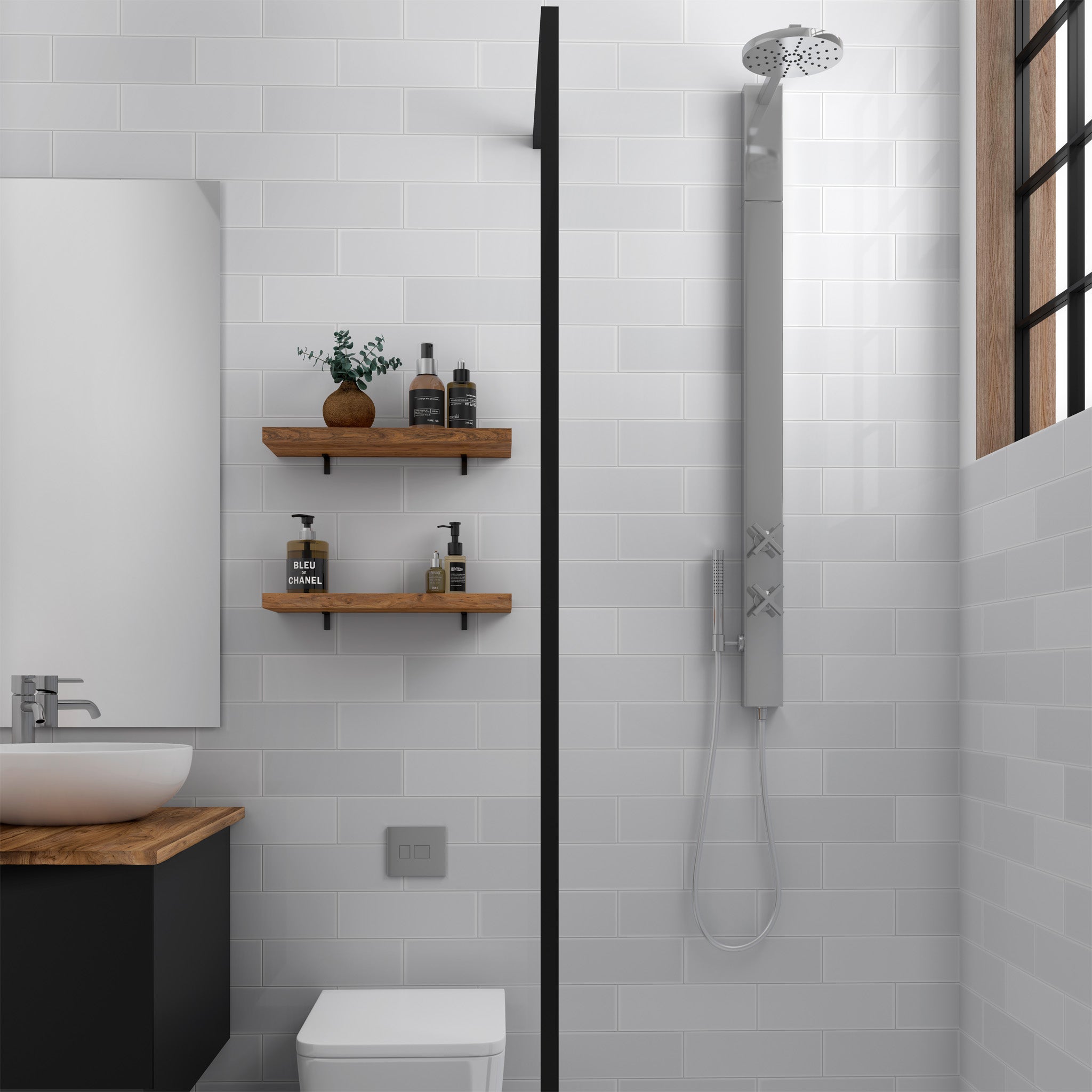 Frame White Wall Tile