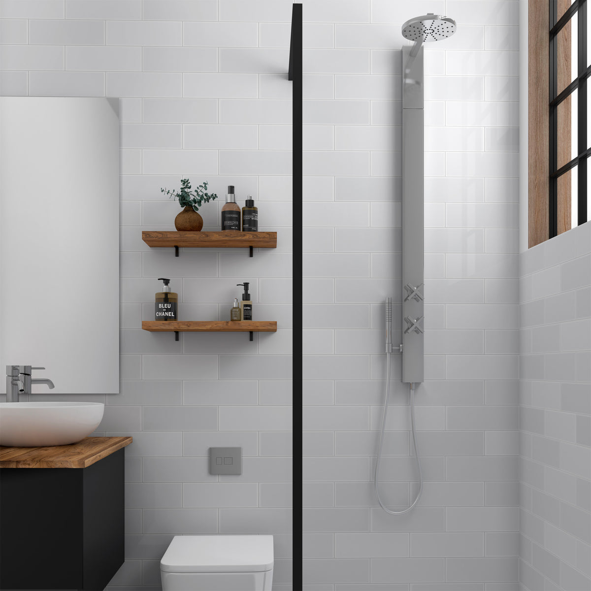 Frame White Wall Tile