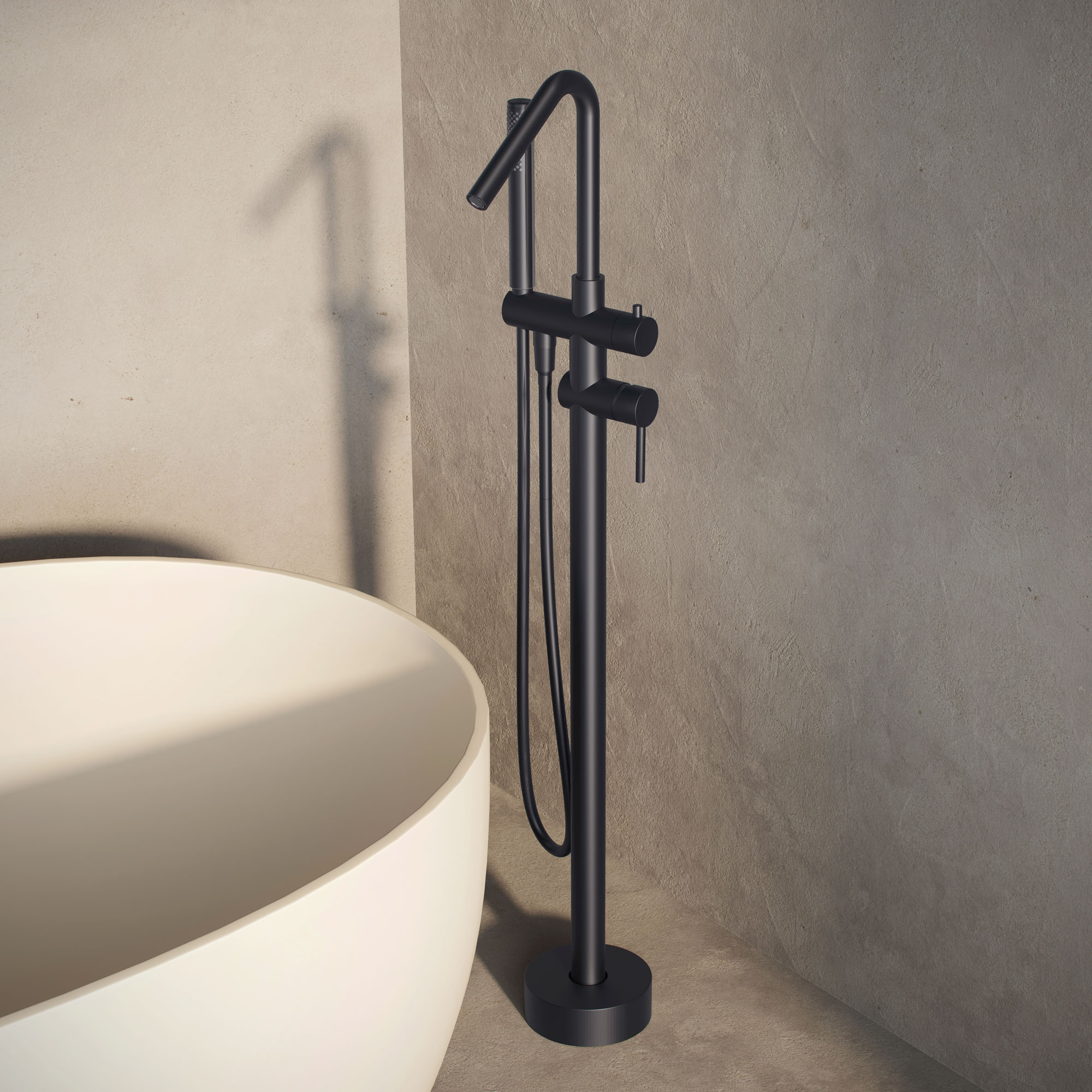 Purity Freestanding Bath Filler With Handshower