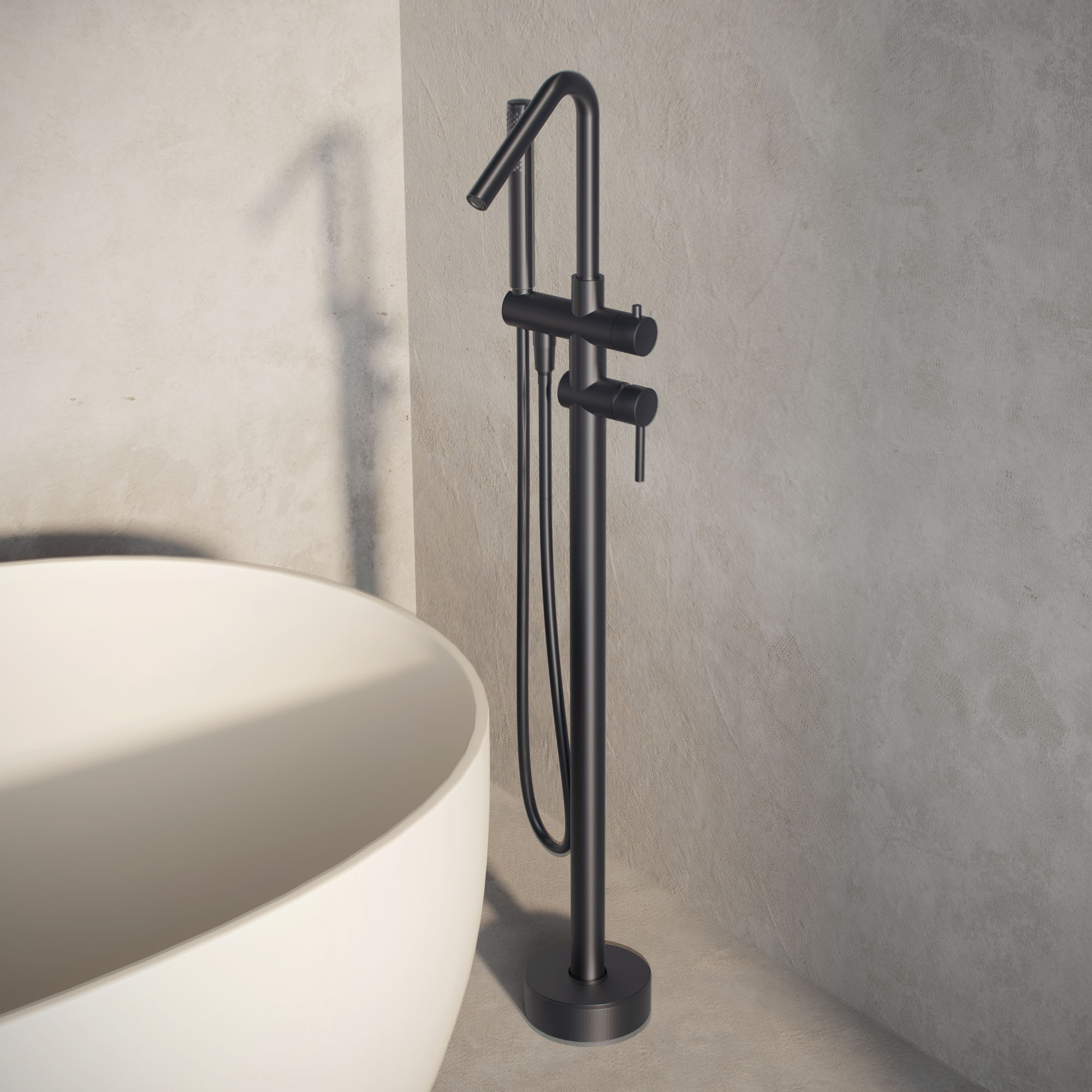 Purity Freestanding Bath Filler With Handshower